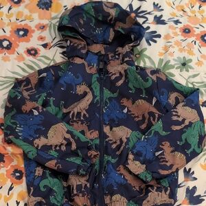 EUC H&M Windbreaker Jacket with Dinosaur Print - 6x-7